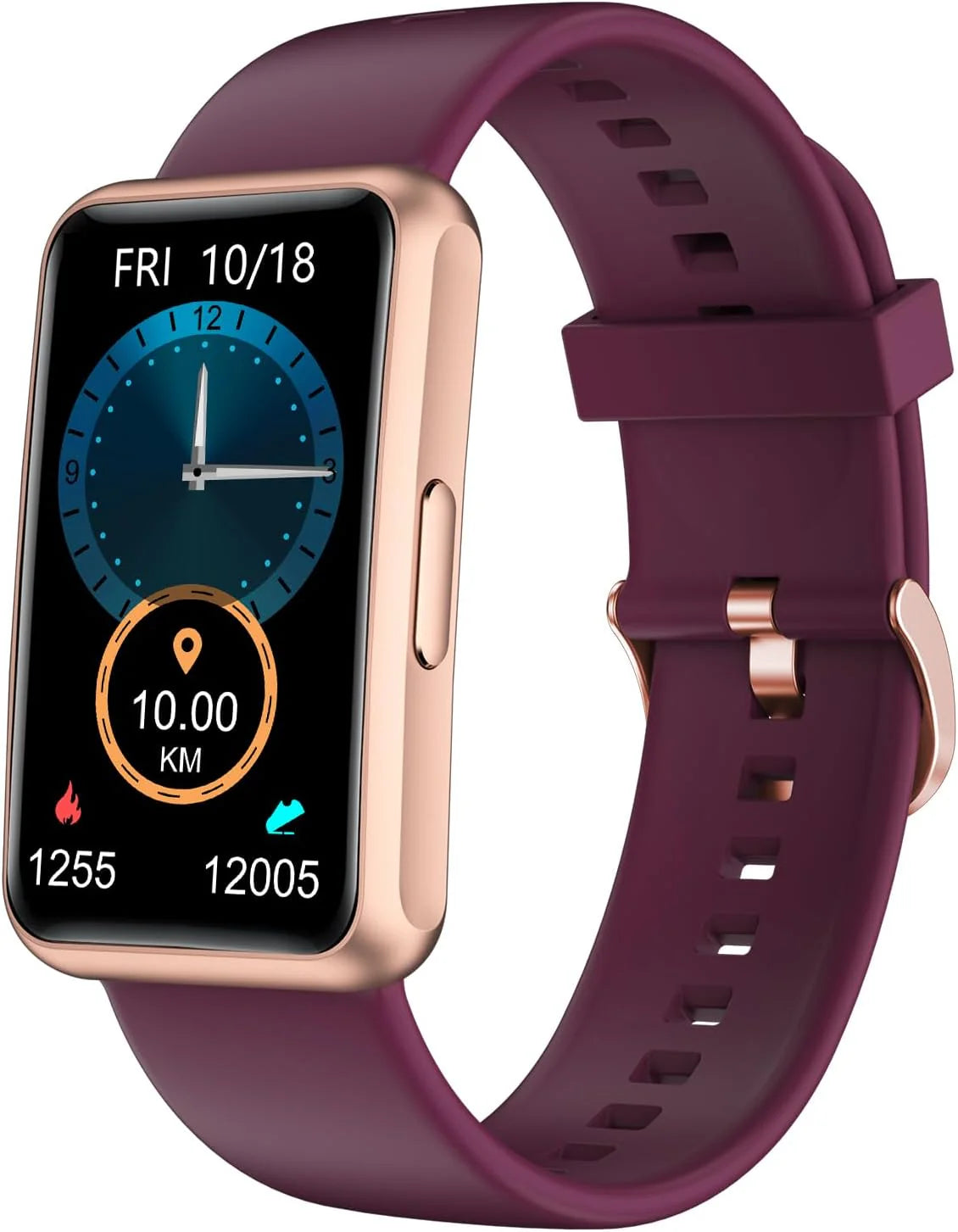 Fitness Tracker - Bluetooth-Free, App-Free, Standalone Fitness Watch for Men and Women, IP68 Waterproof, Full Touch Screen, Step and Calorie Counter, Sleep Tracker, Alarm Clock (Purple)